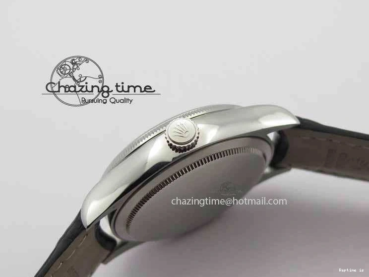 1218 Cellini Date VF Best Edition SS Black Dial Stick Markers On Black Leather Strap A Lightweight 3725